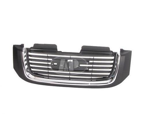 Calandre GMC Envoy 2004-2005 sans trou pour lave-phares, noir/chrome, GM1200465