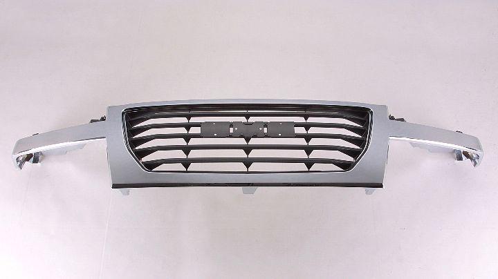 Calandre GMC Canyon 2004-2012, cadre chromé et centre noir, GM1200530