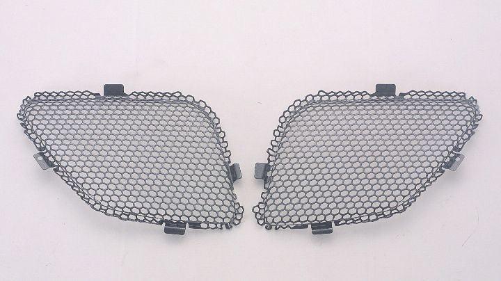 Grille supérieure côté passager pour Pontiac G6 2005-2009 (Inr) en acier noir. À utiliser avec le cache GM1000731 et GM1200540.