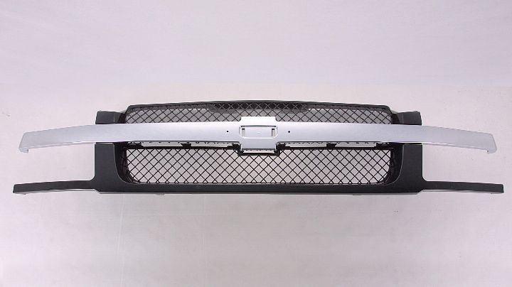 Calandre Chevrolet Avalanche 2002-2006 noire avec moulure chromée et habillage de carrosserie, GM1200543