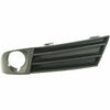 2007-2009 Saturn Aura Grille Lower Driver Side Outer With Fog Lamp Hole Matt-Black Xr Model