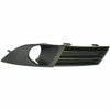 2007-2009 Saturn Aura Grille Lower Driver Side Outer With Fog Lamp Hole Matt-Black Xr Model