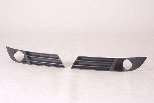 2007-2009 Saturn Aura Grille Lower Passenger Side Outer With Fog Lamp Hole Matt-Black Xr Model