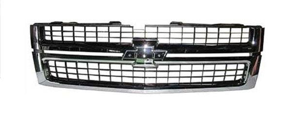 Calandre Chevrolet Silverado 3500 2007-2010 Noir mat avec cadre chromé, GM1200608