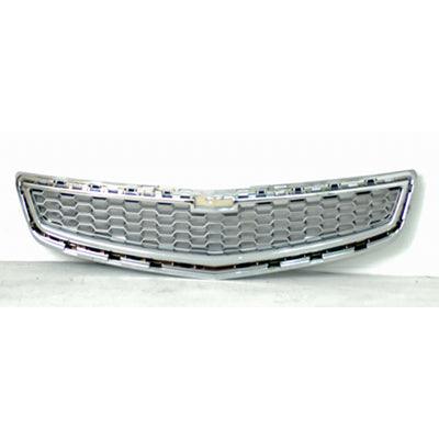 Calandre centrale Chevrolet Malibu 2013 LTZ, gris argenté avec moulure chromée, GM1200649