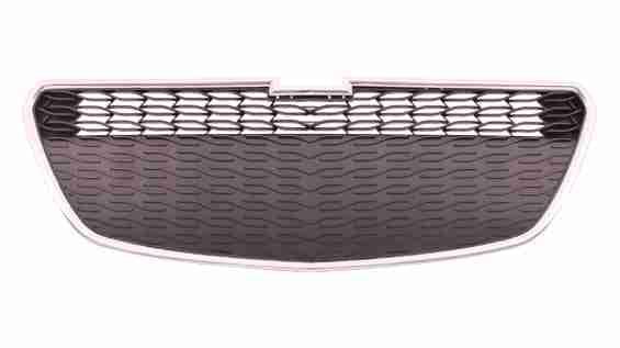 Calandre inférieure Chevrolet Spark 2013-2015 Noir mat avec moulure chromée, sans trou pour antibrouillard, côté gauche, GM1200656