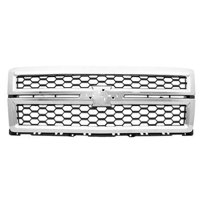 Calandre Chevrolet Silverado 1500 2014-2015, cadre chromé/maille noire avec moulure chromée, LTZ, GM1200696