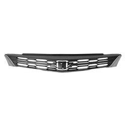 Calandre supérieure Chevrolet Cruze Hatchback 2017-2018 Noir mat nid d'abeille avec moulure chromée inférieure, sans logo RS ni moulure centrale chromée, GM1200718