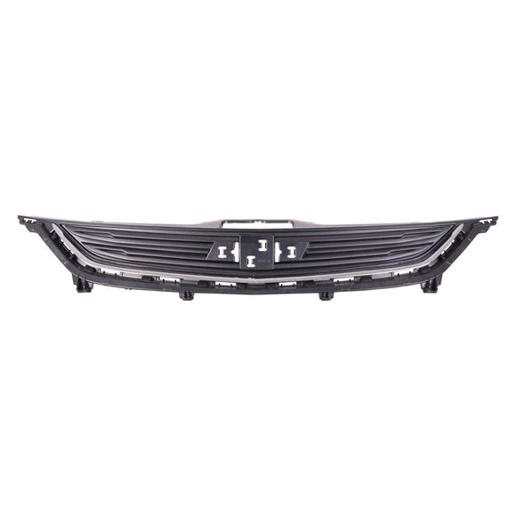 2017-2019 Chevrolet Sonic Hatchback Grille Upper Matte Black With Chrome Moulding With Out Rs Pkg
