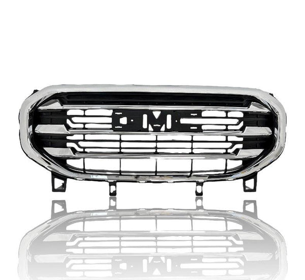 Chrome Grille Overlay For 2018-2019 GMC Terrain - 3-Piece Snap-On Trim (Fits Over Factory Black Grille)