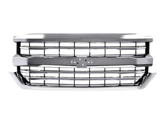 2016-2018 Chevrolet Silverado 1500 Grille Matte Black With Chrome Moulding High-Country Model