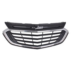 Grille Matte Chevrolet Equinox 2018-2021 Black With Chrome Front Ame L/Ls/Lt Without Sport Pkg , Gm1200760U