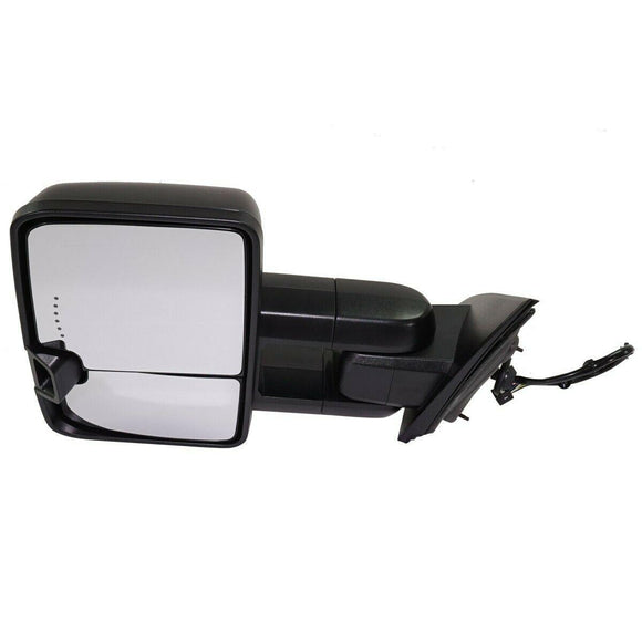 2015-2019 Chevrolet Silverado 3500 Mirror Driver Side Power Heated Tow Type With Side Marker/In-Glass Turn Signal/Cargo Spotlight