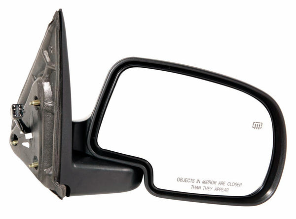 2001-2002 Chevrolet Silverado 3500 Mirror Passenger Side Power Heated With Manual Folding With Puddle Lamp Textured With Smooth Cap With Off Road