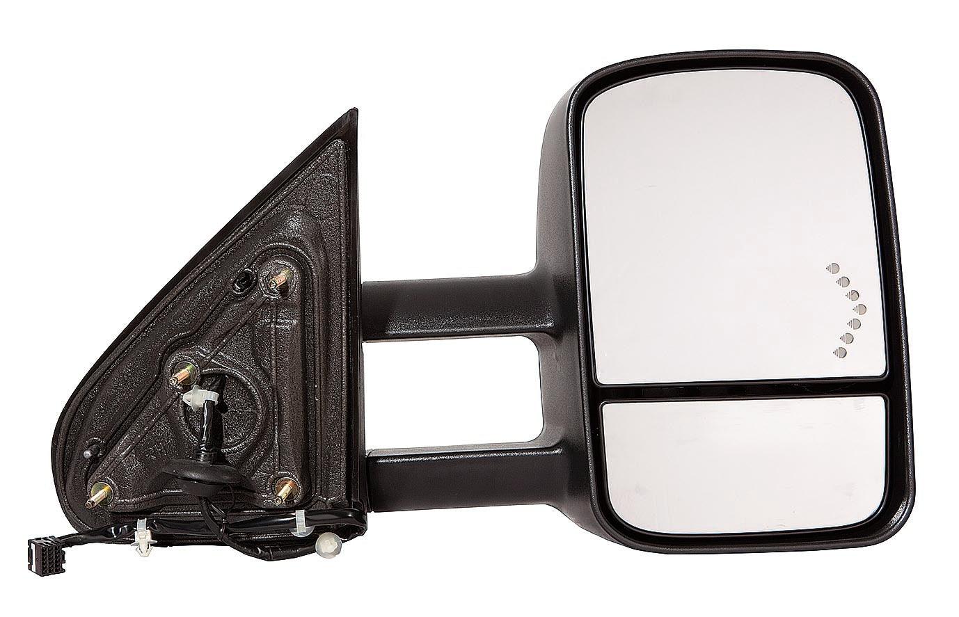 Rétroviseur extérieur côté passager pour GMC Sierra 2500 (2015-2019), électrique, rabattable manuellement, double optique, chauffant, avec clignotant, pour remorquage, GM1321458