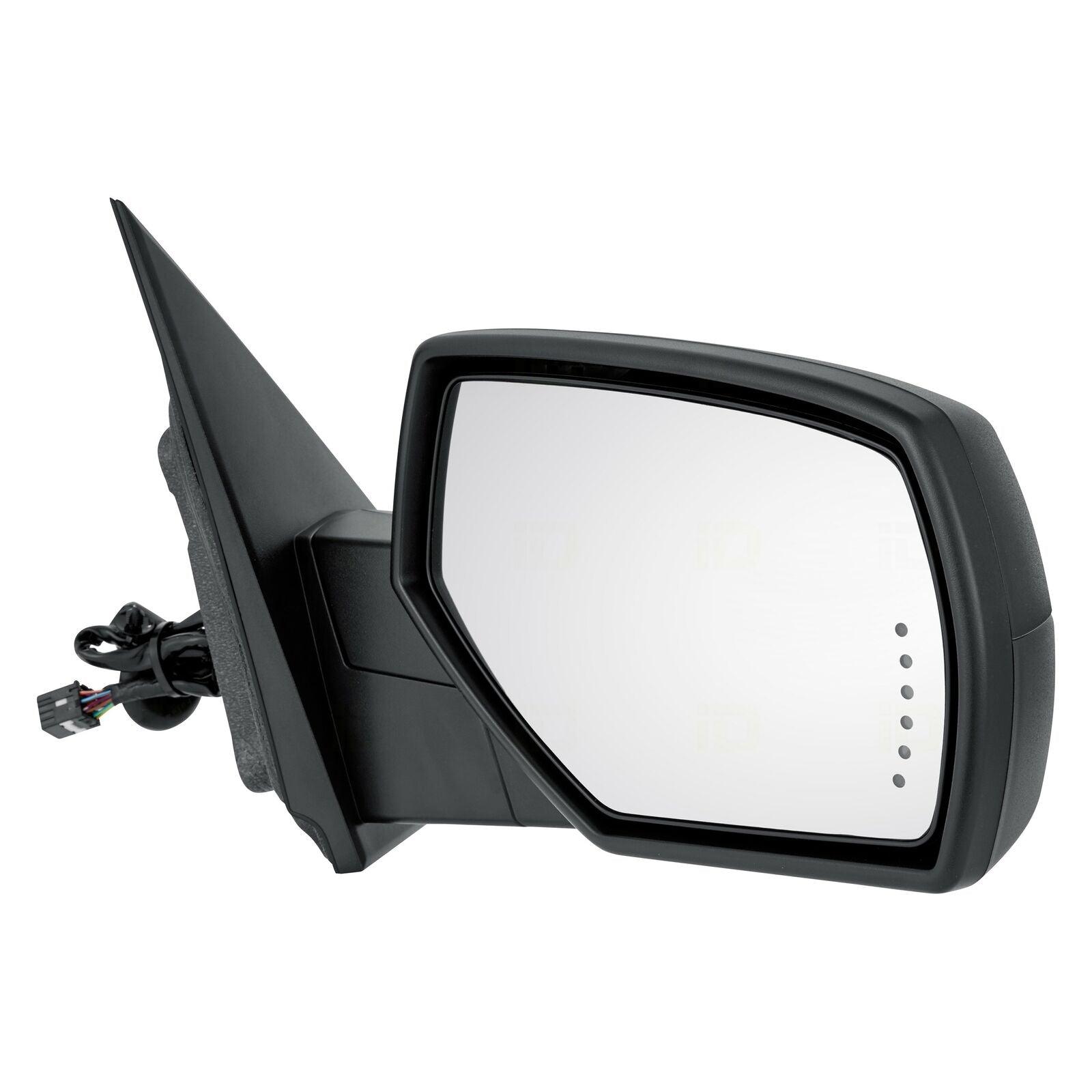 Rétroviseur extérieur côté conducteur pour GMC Denali 3500 (2015-2019), électrique, texturé, chauffant, type standard, avec clignotant, mémoire, éclairage de bas de porte et rabattable électriquement, GM1321503