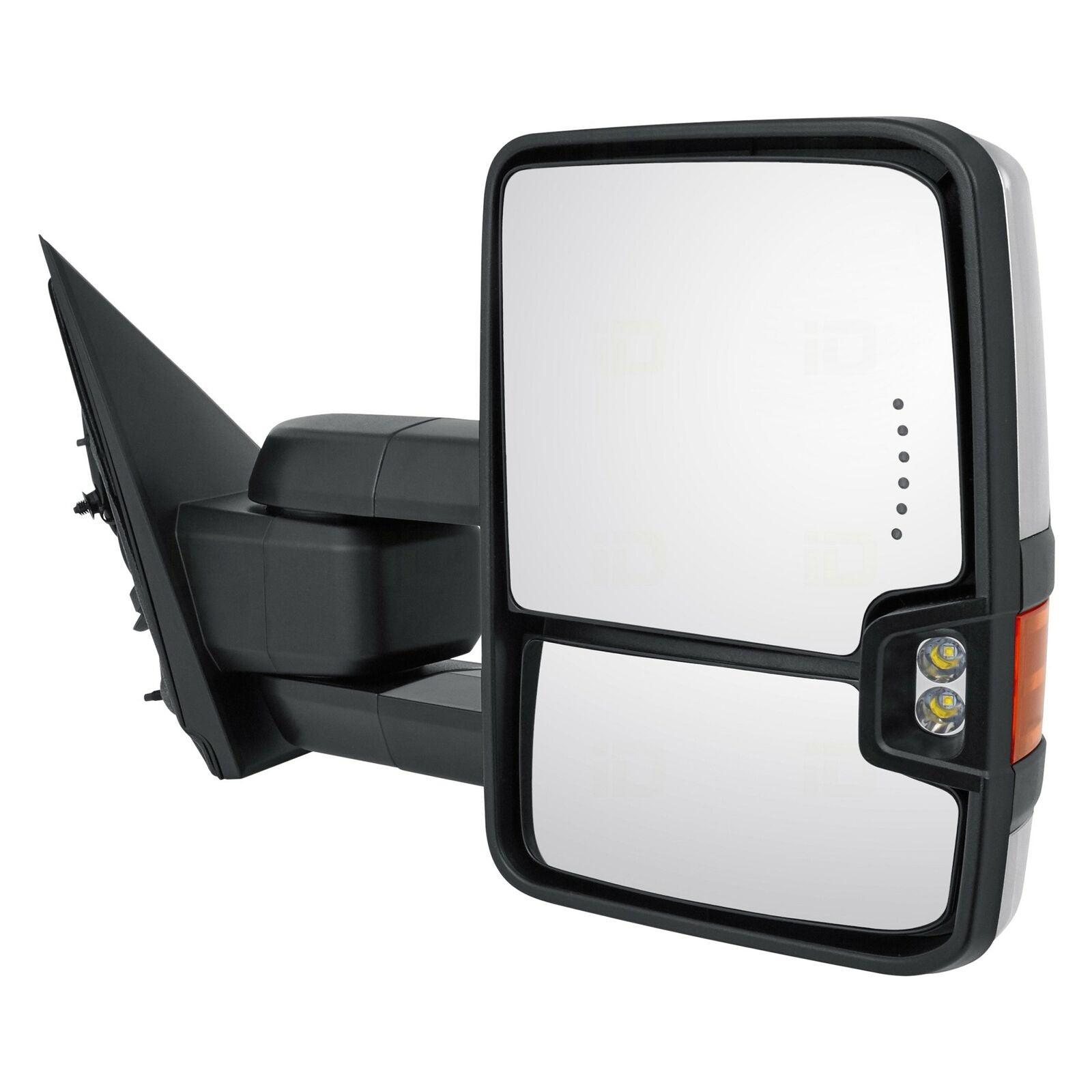 Rétroviseur extérieur côté passager pour Chevrolet Silverado 1500 2015-2018, électrique et chauffant, type remorquage, avec mémoire, feu de position latéral, clignotant intégré et projecteur de chargement, GM1321514