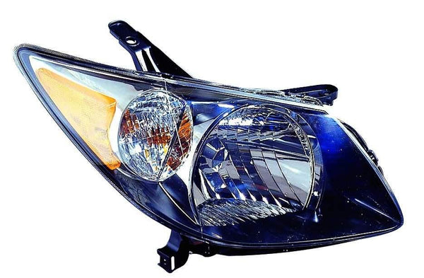 2003-2004 Pontiac Vibe Head Lamp Passenger Side Black Housing High Quality