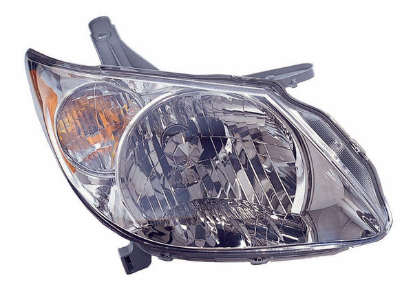 Head Lamp Passenger Side Pontiac Vibe 2005-2008 Chrome Housing Capa , Gm2503249C