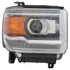 Head Lamp Passenger Side Gmc Sierra 1500 2014-2015 Halogen With Led Chrome Capa , Gm2503390C
