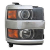 Head Lamp Passenger Side Chevrolet Silverado 2500 2015-2019 With Chrome Trim Capa , Gm2503416C