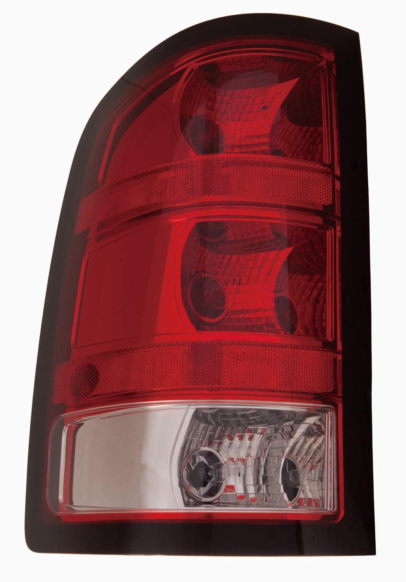 Feu arrière côté conducteur pour GMC Sierra 2500 (2010-2011), modèle de base 1500, garniture rouge foncé, petite ampoule de recul 921 de haute qualité, référence GM2800253