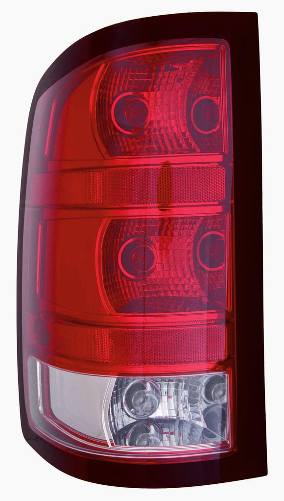 2009-2013 Gmc Sierra Hybrid Tail Lamp Driver Side Base Model With Dark Trim/Large Bulb High Quality