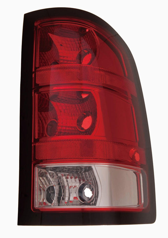 2010-2011 Gmc Sierra 3500 Tail Lamp Passenger Side 1500 Series Base Model Dark Red Trim Small 921 Back-Up Bulb High Quality