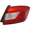 2017-2019 Chevrolet Cruze Sedan Tail Lamp Passenger Side Black Housing With Out Led High Quality