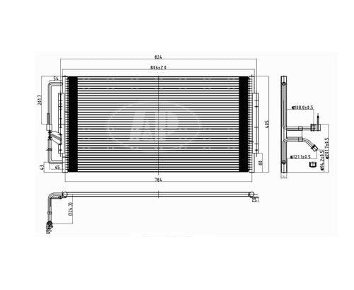 Condenseur Chevrolet Venture 1997-2000 4788, GM3030170
