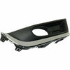 Fog Lamp Bezel Front Passenger Side Honda Crv 2017-2019 Black With Chrome Trim , Ho1039135U