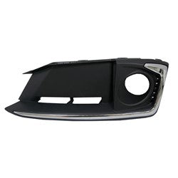 Fog Lamp Bezel Front Passenger Side Honda Civic Coupe 2019-2020 Black With Chrome Trim Ex/Touring Model , Ho1039148U