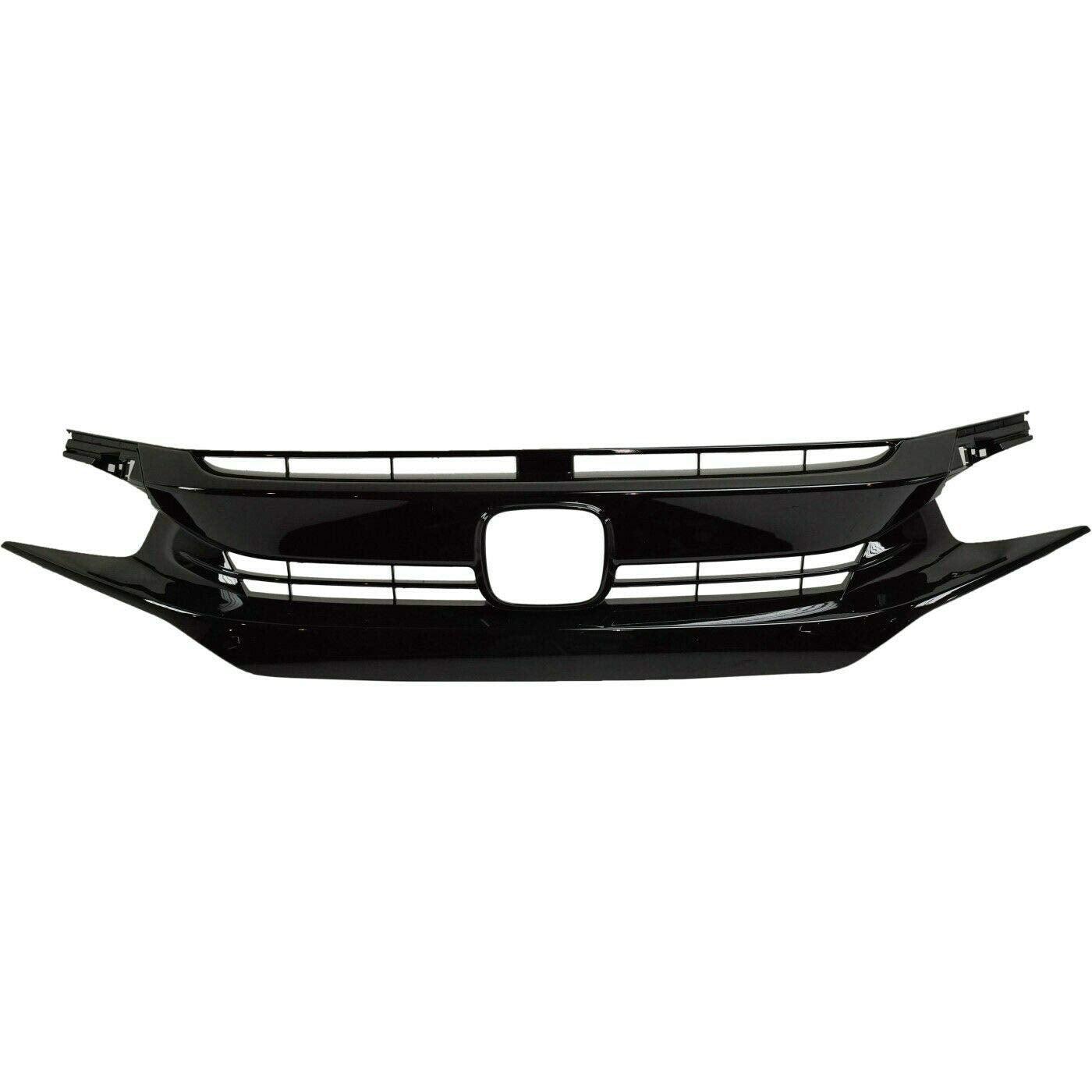 Calandre Honda Civic Hatchback 2017-2019 Noir métallisé (sauf modèles Type-R/Touring), HO1200235