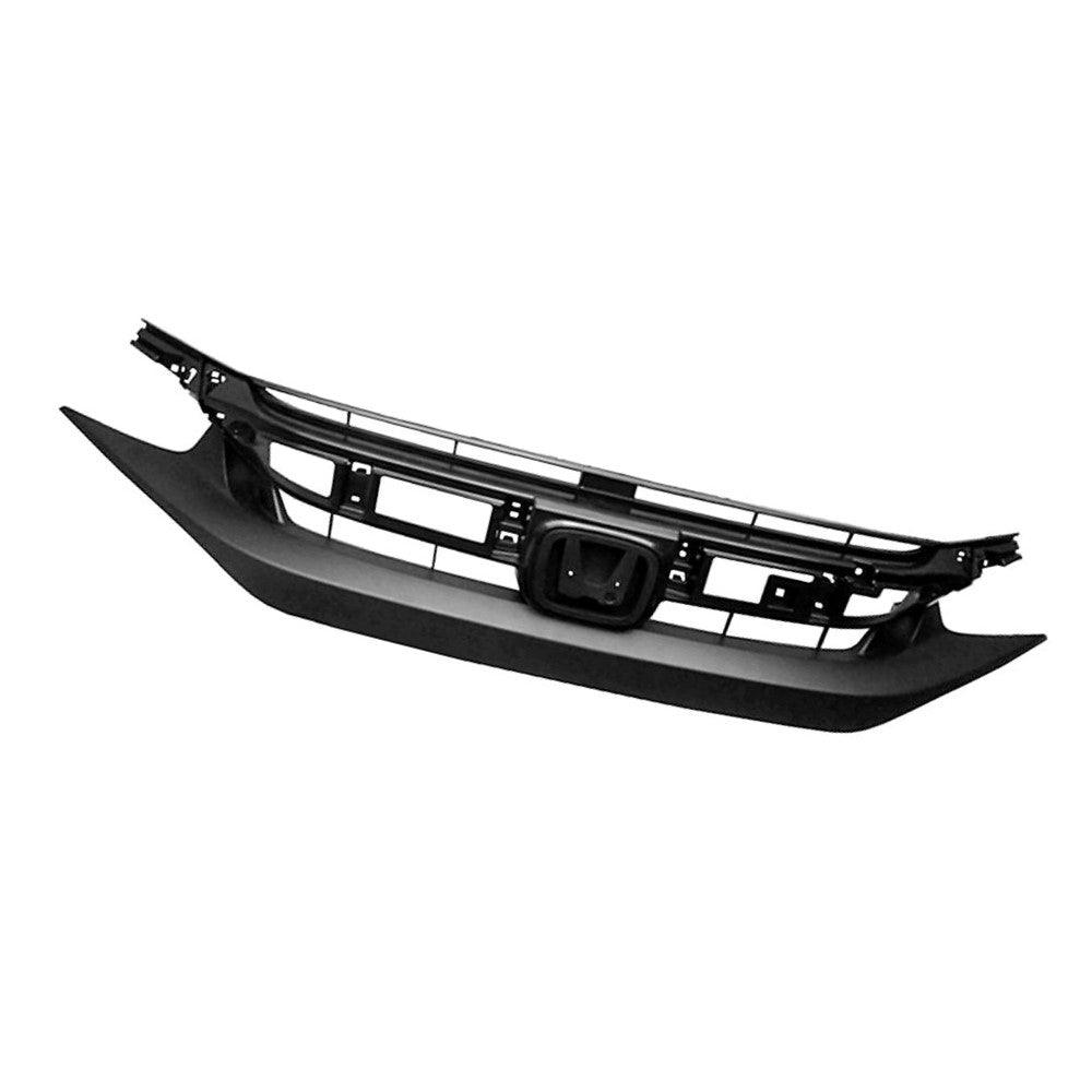 Calandre texturée noire pour Honda Civic Coupé 2019-2020 (sauf Si/Sport), HO1200241