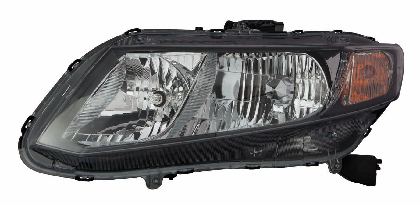 Phare avant gauche (côté conducteur) pour Honda Civic Hybrid 2013-2015, halogène, référence HO2502150C - Hunt Parts