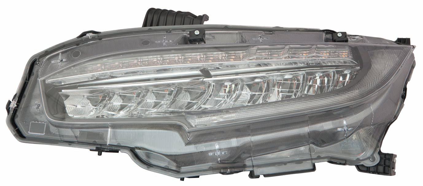 Phare avant gauche (côté conducteur) à LED haute qualité pour Honda Civic Berline 2016-2020 (modèles EX/EX-L/EX-T/LX), référence HO2502176