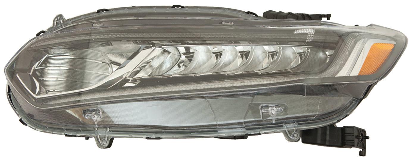 Phare avant côté conducteur pour Honda Accord Berline 2018-2021 avec feux de croisement à LED et feux de route halogènes, sans version Touring, qualité économique, HO2502187U