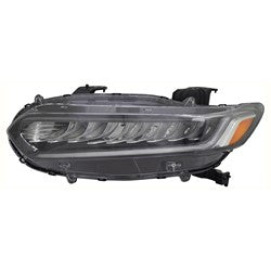 Phare avant côté conducteur pour Honda Accord Hybrid 2018-2020 avec feux de croisement et de route à LED et mode Touring, référence HO2502188C - Hunt Parts