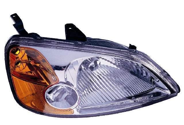 Phare avant côté passager pour Honda Civic Berline 2001-2003, haute qualité, HO2503116