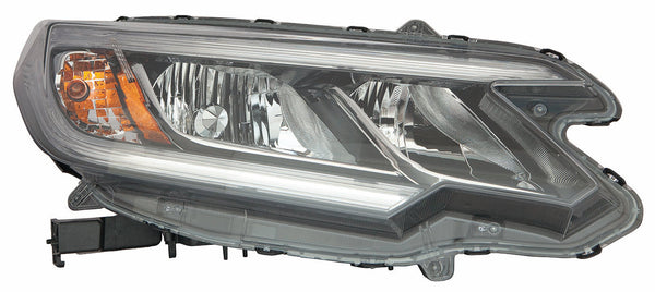 Head Lamp Passenger Side Honda Crv 2015-2016 Halogen Without Led Drl Lx Capa , Ho2503162C