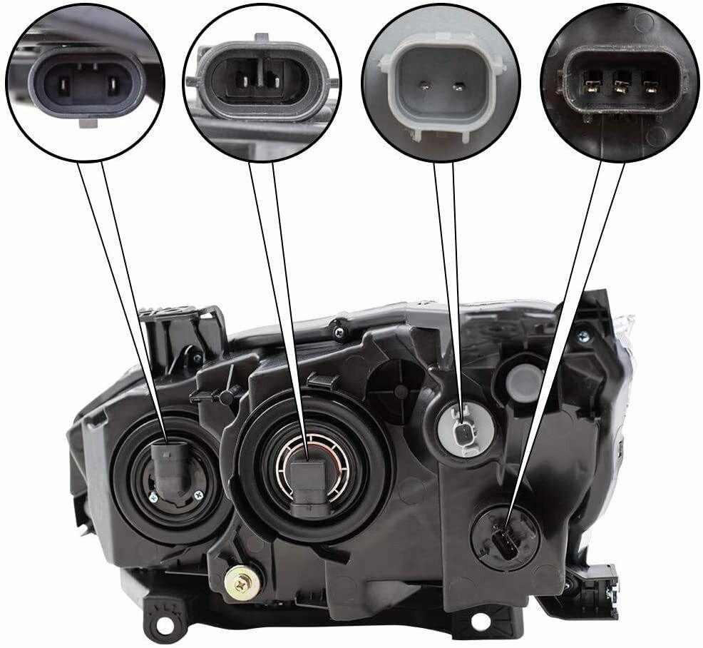 Phare avant côté passager pour Honda Civic Berline 2019-2021, halogène, avec contour noir, qualité économique, HO2503192U