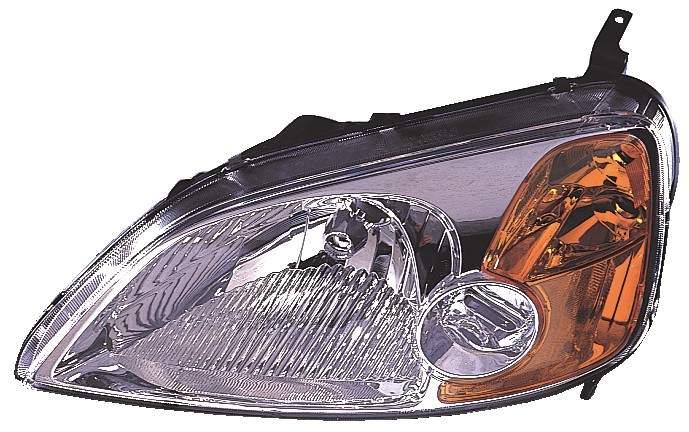Phare avant gauche (côté conducteur) pour Honda Civic Coupé 2001-2003, haute qualité, HO2518102
