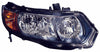 2006-2008 Honda Civic Coupe Head Lamp Passenger Side Black Housing