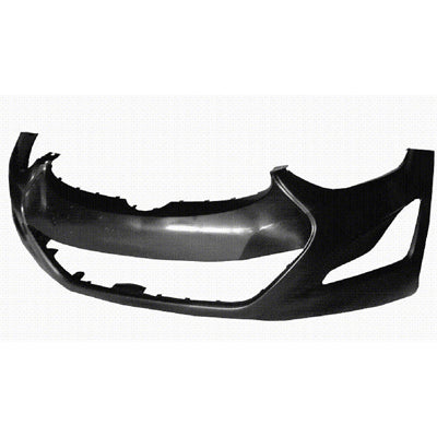 Pare-chocs avant apprêté pour Hyundai Elantra Sedan 2014-2016 (fabrication coréenne) avec trou pour crochet de remorquage, référence Hy1000204U - Hunt Parts