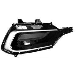 2017-2018 Hyundai Santa Fe Sport Grille Passenger Side Ptd Black/Silver With Hole Insert Sport