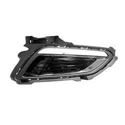Enjoliveur de feu de jour côté passager pour Hyundai Sonata Hybrid 2016-2017, noir avec chrome, HY1039152