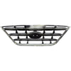 2004-2006 Hyundai Elantra Grille Sedan Black With Fog Lamp Hole Type