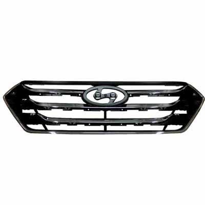 Calandre chromée/noire pour Hyundai Santa Fe Sport 2013-2016 (modèle Sport, moulures non incluses), HY1200164