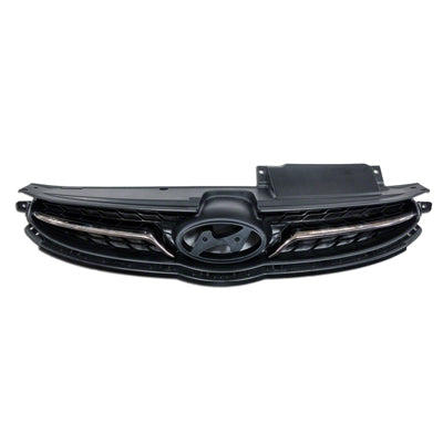 Grille Korea Hyundai Elantra Sedan 2011-2013 Built Matte-Dark Gray With Chrome Mldg Ltd Model , Hy1200165U
