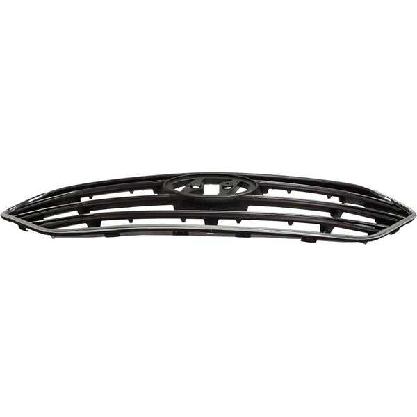 2017-2018 Hyundai Santa Fe Sport Grille Silver With Chrome Moulding Without Camera Sport